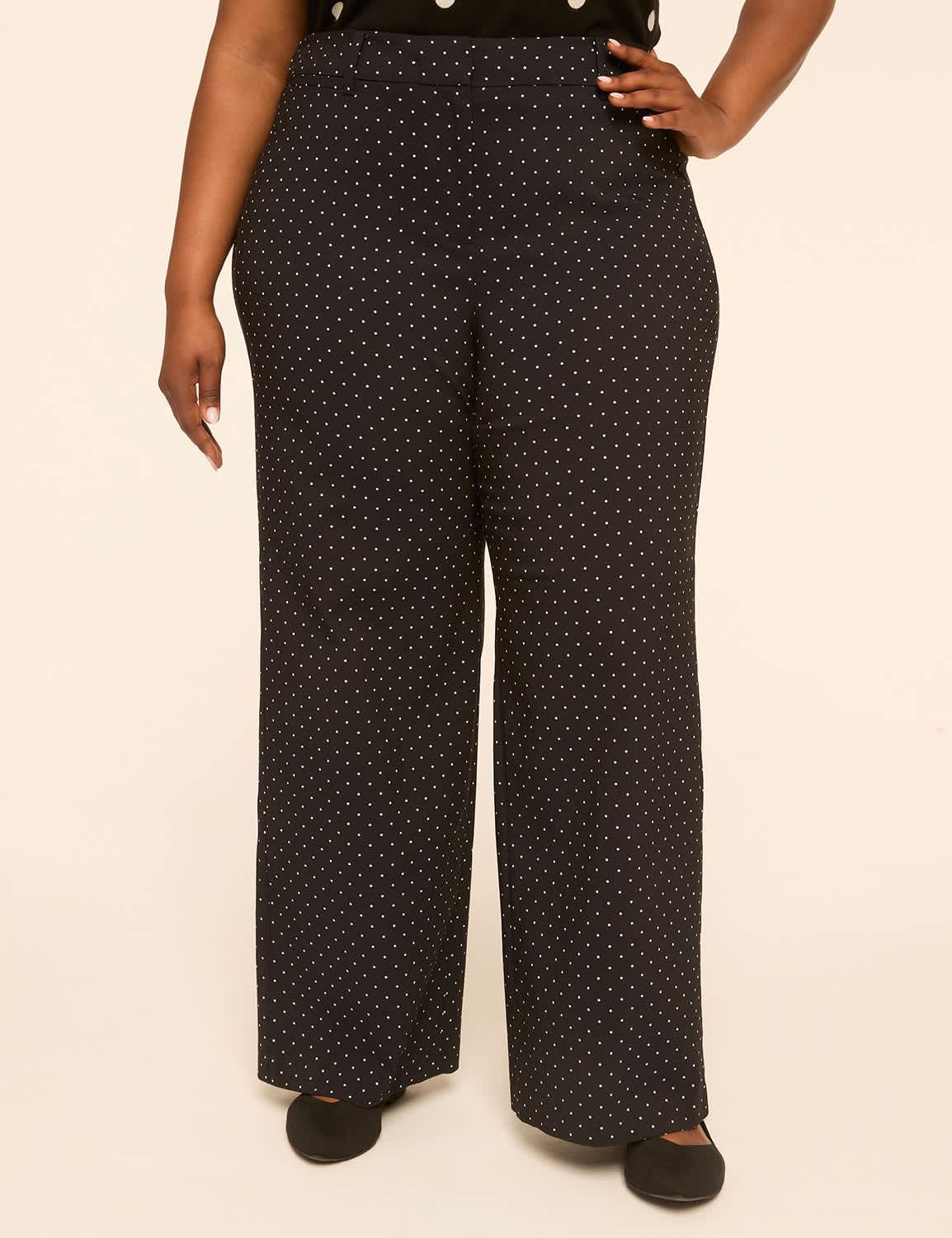4-season high-rise wide leg pant