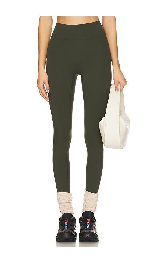 437 the essentials legging in dark green. - size l (also in s, xs, m)