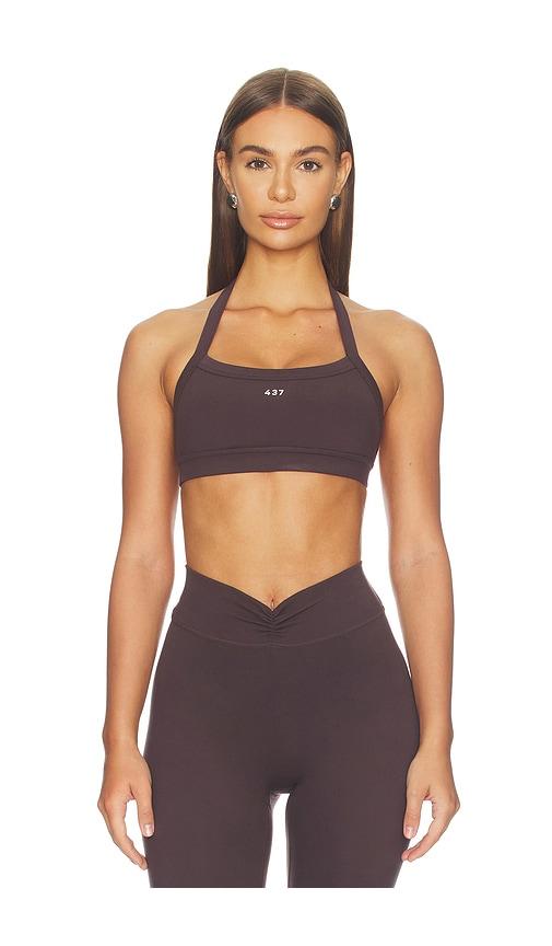 437 the halter bra in brown. - size l (also in m, s, xs)