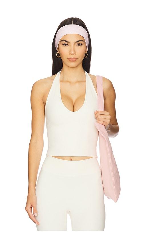437 the halter tank top in cream. - size l (also in s, m, xl)