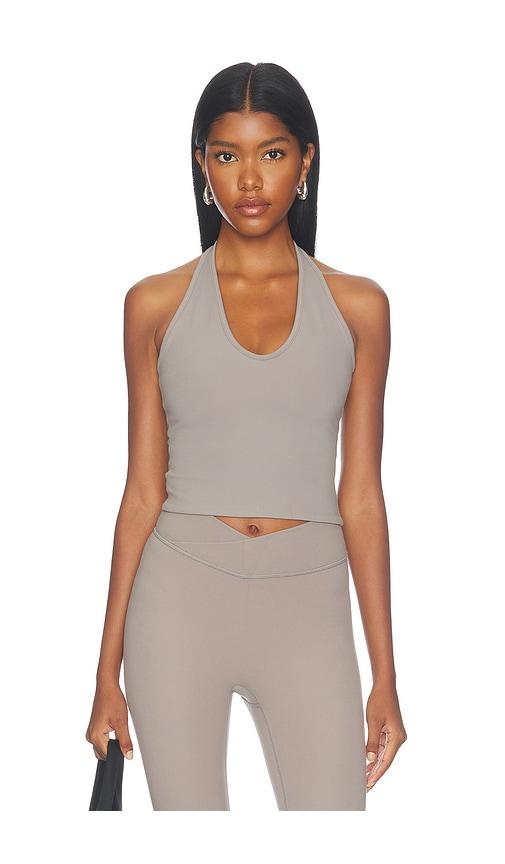 437 the halter tank top in grey. - size m (also in s)