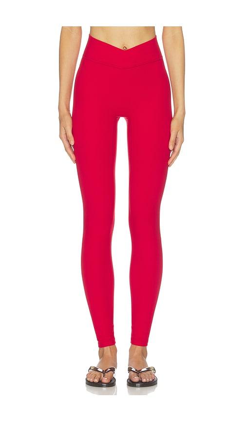 437 the v legging in red. - size l (also in m, s, xs)