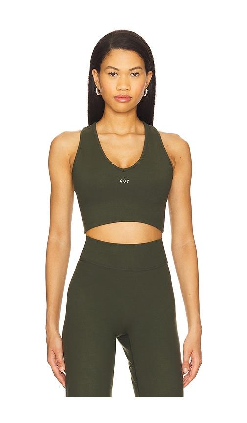 437 the v tank top in dark green. - size xl (also in xs)