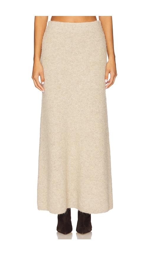4th & reckless adriena skirt in beige. - size l (also in m, s, xs)