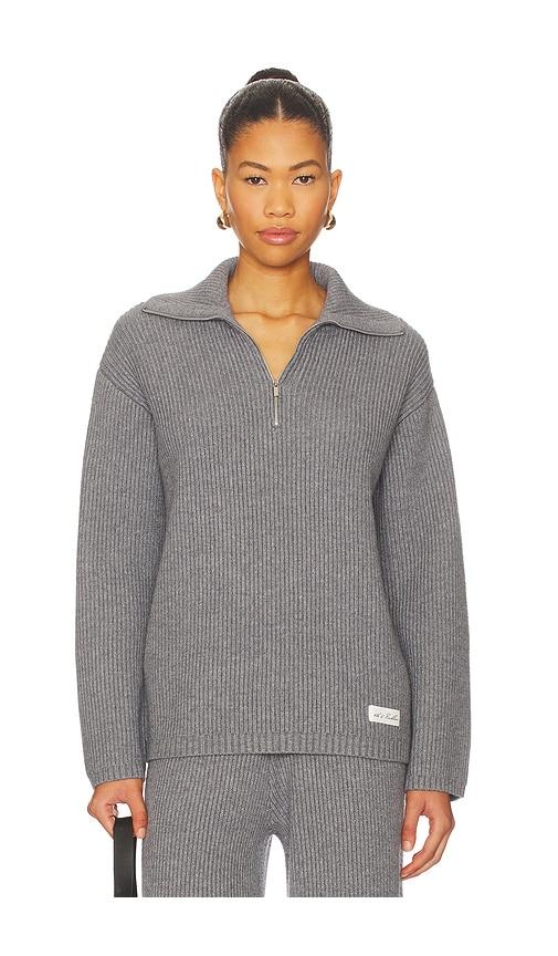 4th & reckless bethanie half zip knit jumper in grey. - size s (also in xs, xl)