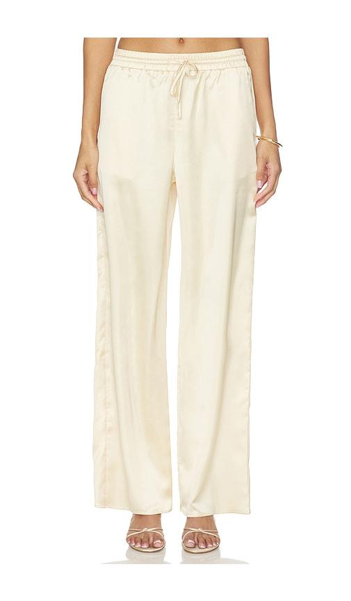 4th & reckless bradie satin trouser in beige. - size l (also in s, xs, m, xl)