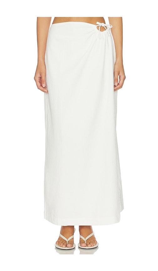 4th & reckless brody linen blend skirt in white. - size l (also in xs, m)