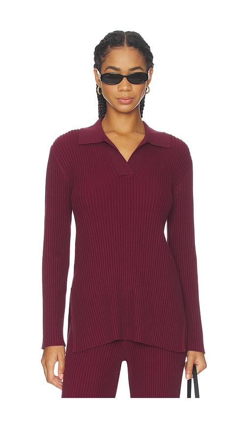 4th & reckless calrine knit top in burgundy. - size s (also in xs)