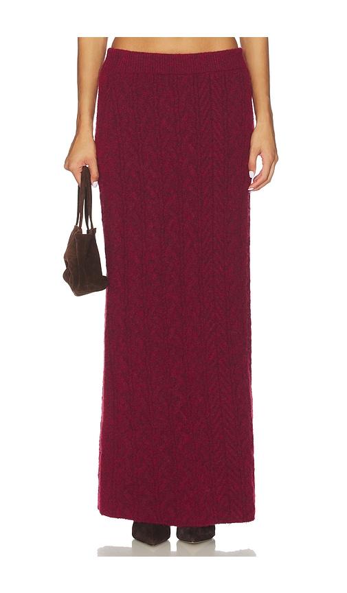 4th & reckless dalia skirt in burgundy. - size s (also in xs)