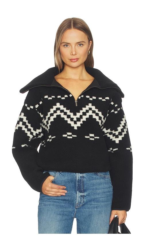 4th & reckless dayna zip up fleece in black. - size l (also in s, xs, m, xl)