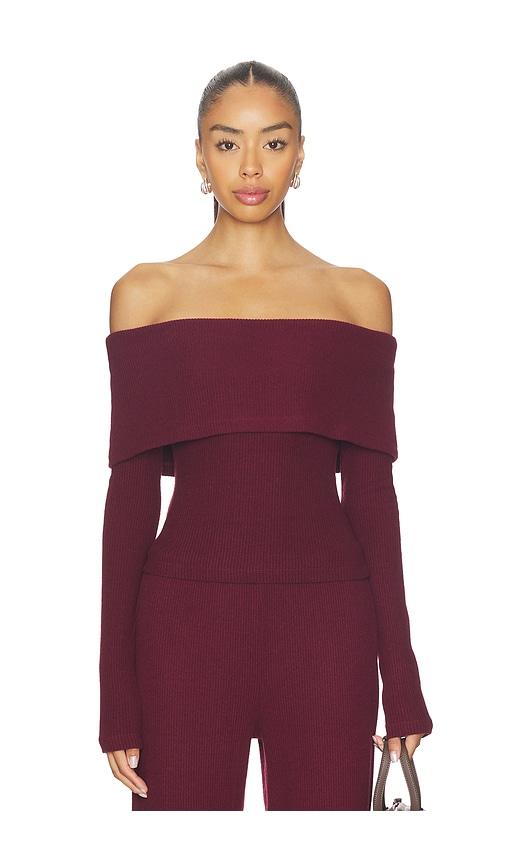 4th & reckless emmy top in burgundy. - size l (also in s, xs, m, xl)
