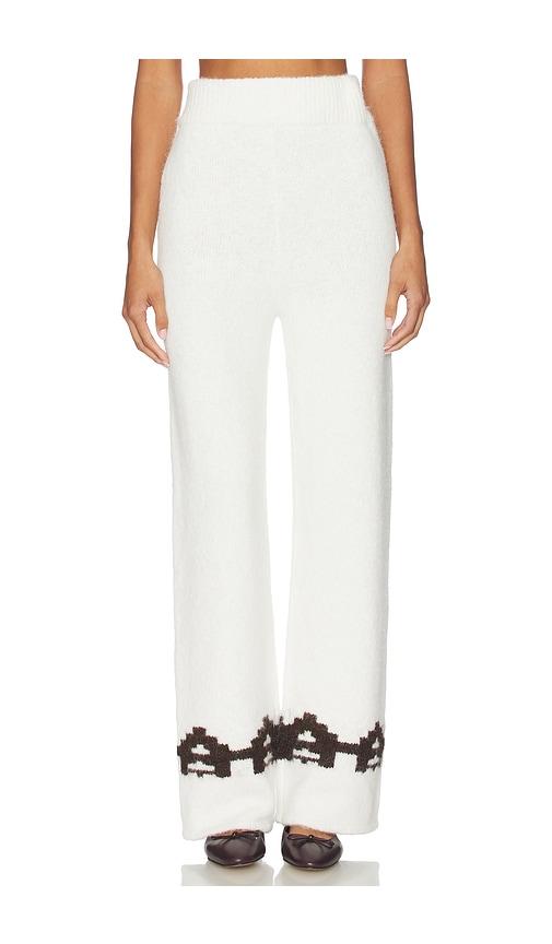 4th & reckless janine trouser in white,chocolate. - size m (also in s)