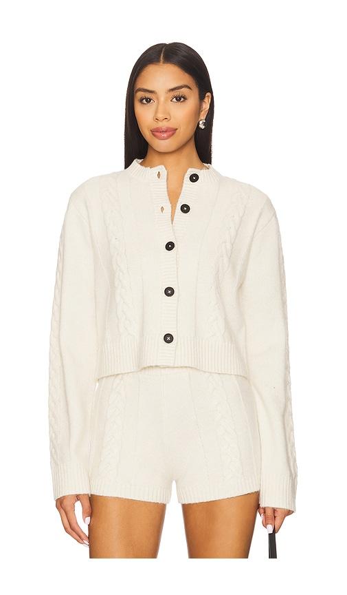 4th & reckless jess knit cardigan in cream. - size l (also in m, s, xl, xs)