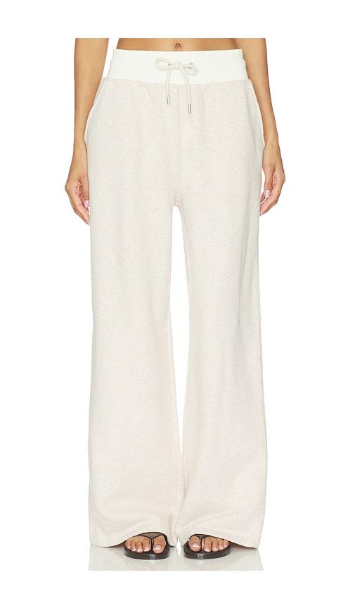 4th & reckless josefina wide leg jogger in beige. - size s (also in xl)