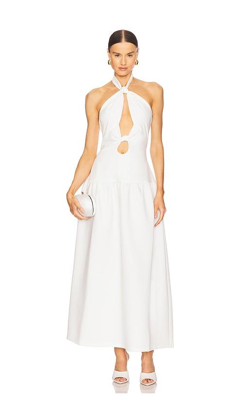 4th & reckless leona maxi dress in white. - size l (also in m)