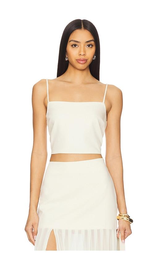 4th & reckless lucian crop top in cream. - size l (also in m, xl, xs)