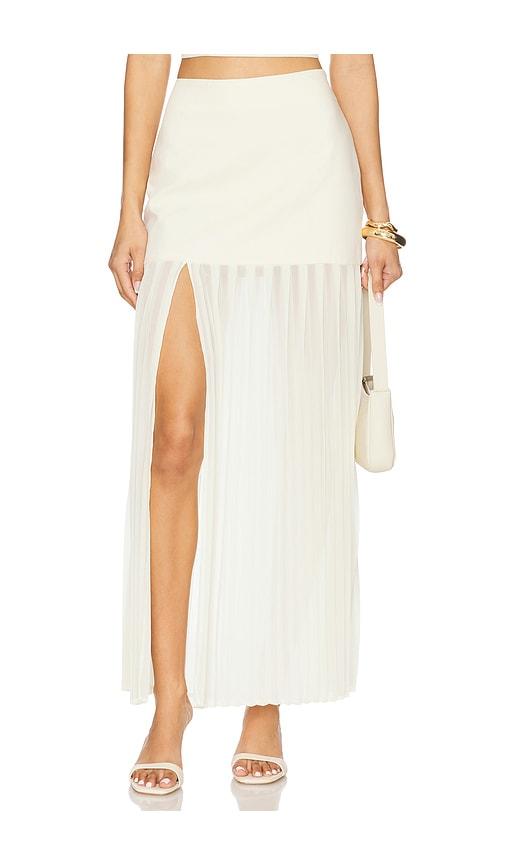 4th & reckless lucian skirt in cream. - size l (also in s, m, xl)