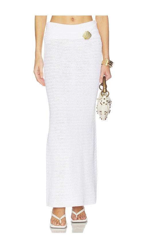 4th & reckless nala crochet skirt in white. - size s (also in xs)