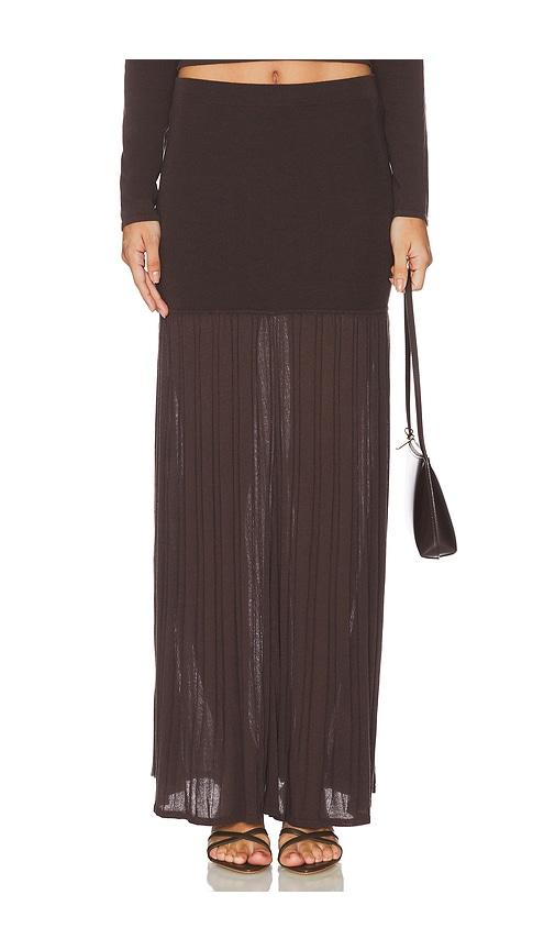 4th & reckless nancy skirt in chocolate. - size l (also in m, s, xl)