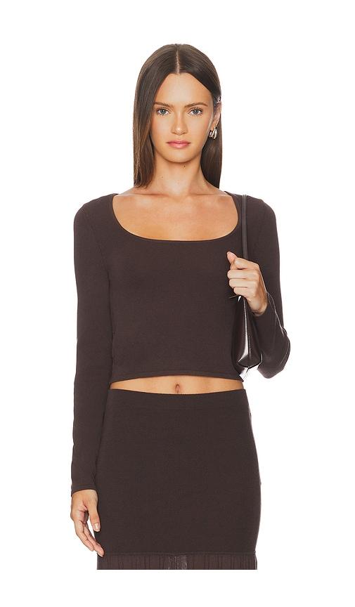 4th & reckless nancy top in chocolate. - size m (also in s)