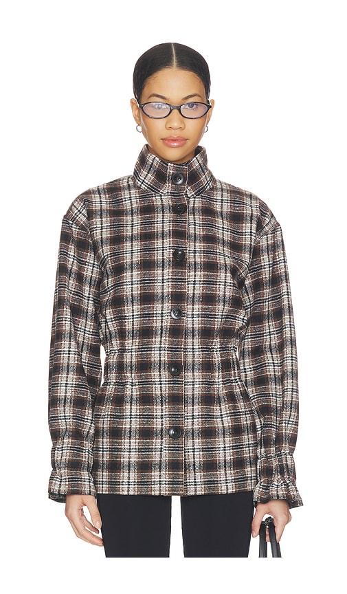 4th & reckless perry jacket in brown,black. - size s (also in xs)