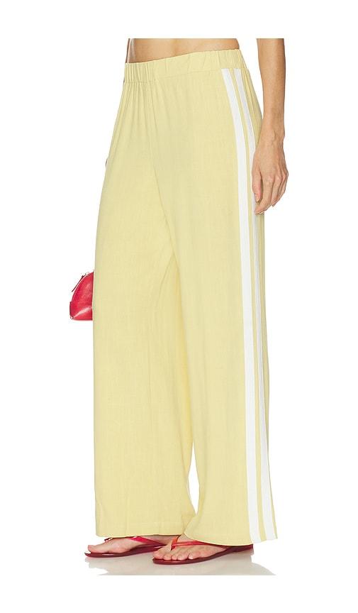 4th & reckless tameka linen trousers in yellow. - size l (also in xs, s, m, xl)