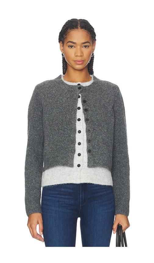 4th & reckless terry cardigan in grey. - size s (also in xs)