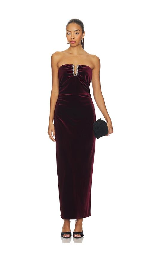 4th & reckless vera dress in burgundy. - size m (also in s, xs)