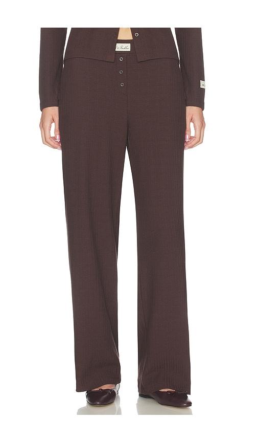 4th & reckless zoey trousers in chocolate. - size m (also in s, xs)
