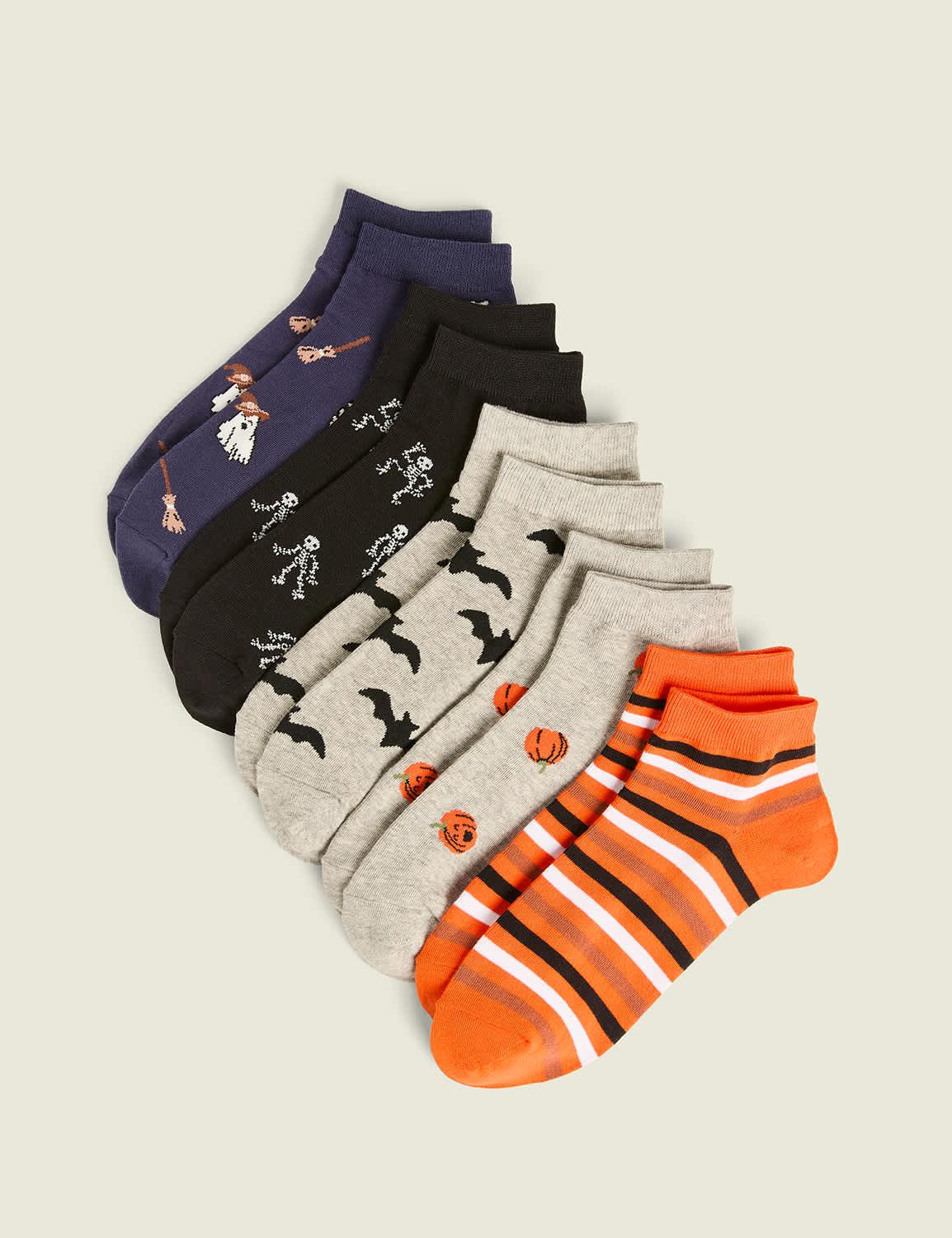 5-pack ankle socks - halloween
