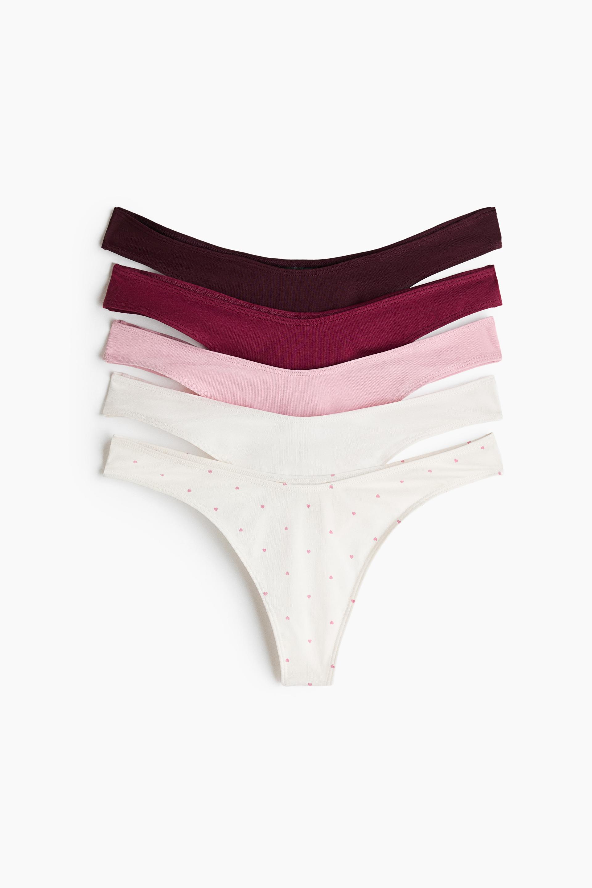 5-pack cotton thong briefs