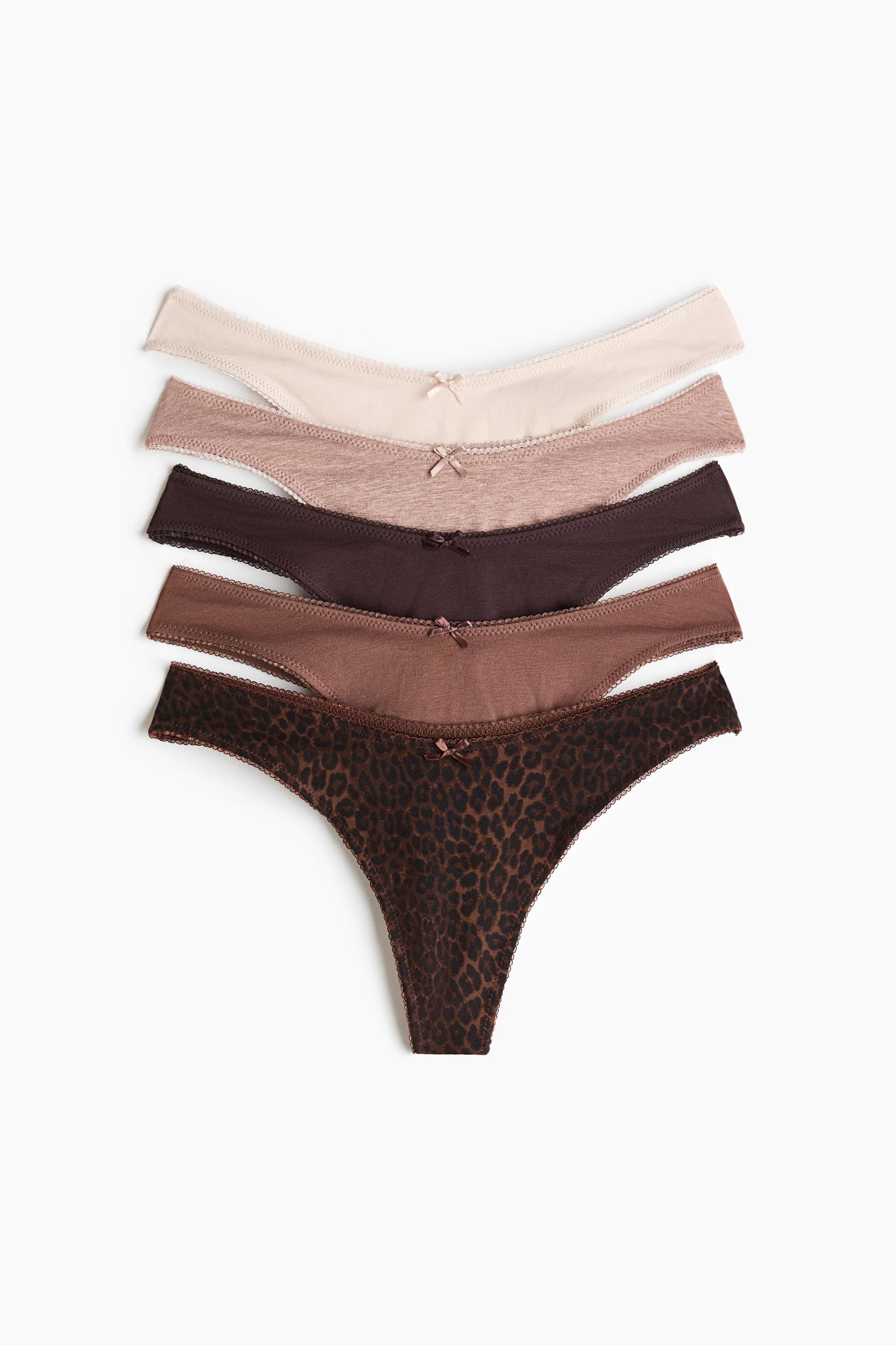5-pack cotton thong briefs