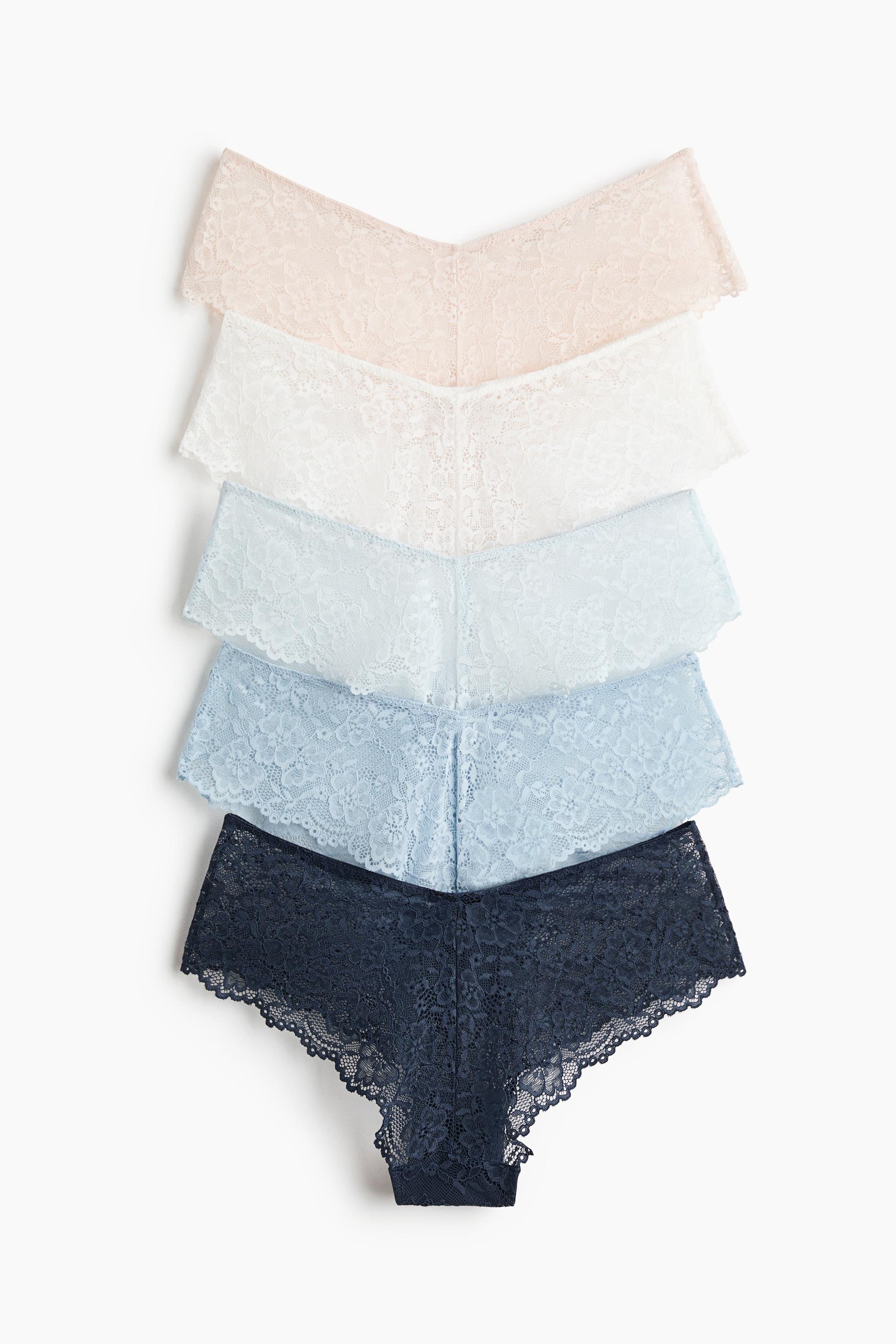 5-pack lace hipster briefs
