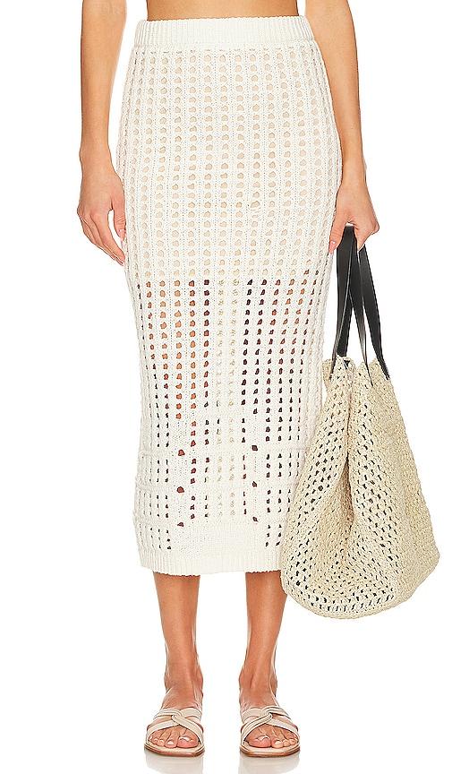 525 america christina open stitch skirt in white. - size m (also in s)