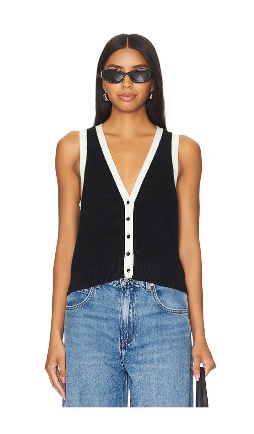 525 america claudia button shaker vest in black. - size s (also in xs)