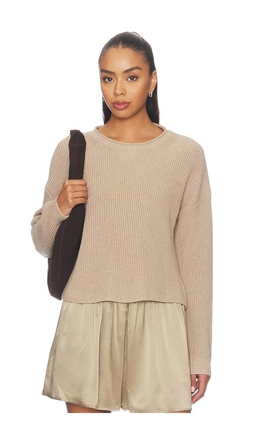 525 america daphne cropped pullover sweater in grey. - size l (also in m, s, xl, xs)