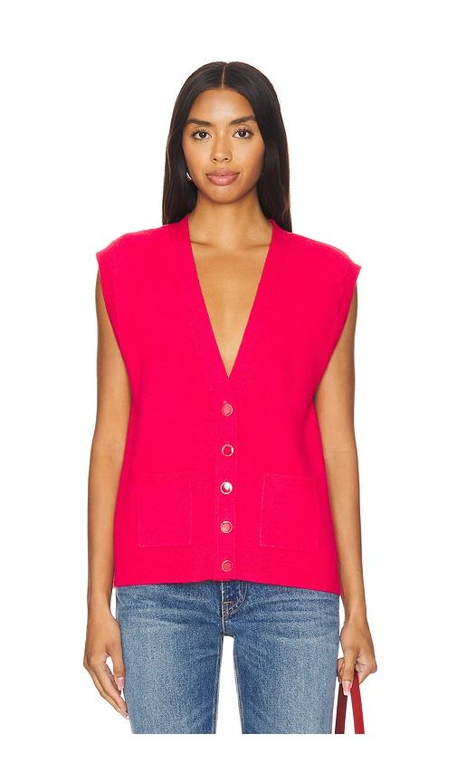 525 america jessica button front vest in red. - size s (also in xl, xs)