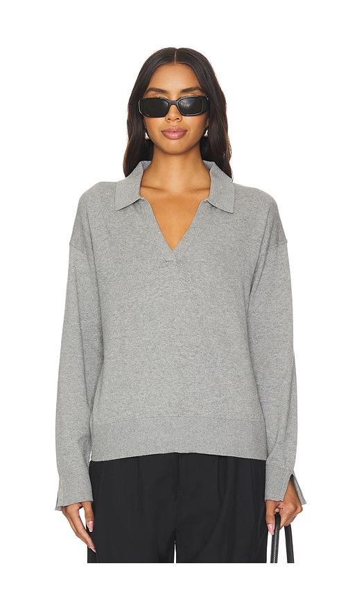 525 america maddi johnny collar pullover in grey. - size s (also in xs)
