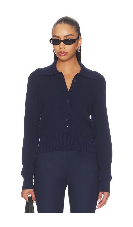 525 america millicent extended placket collared in navy. - size m (also in s, xs)
