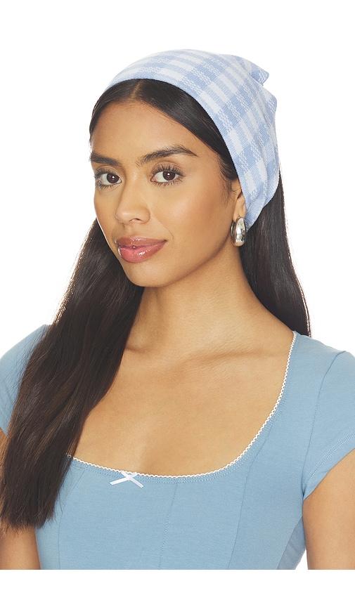 525 america rio gingham hair scarf in lavender.