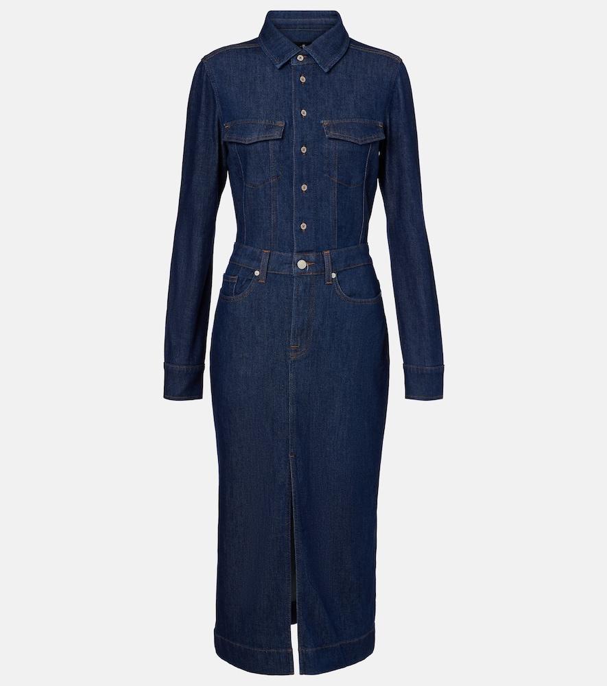 7 for all mankind denim shirt dress