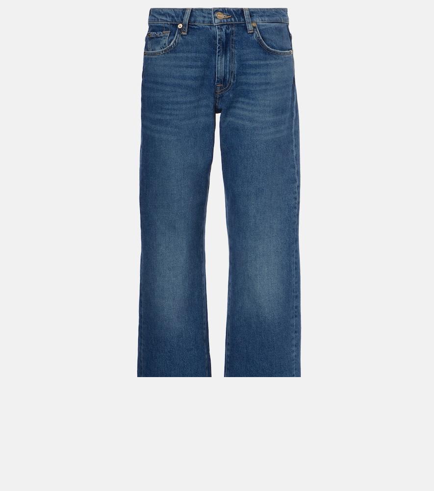 7 for all mankind tess high-rise straight jeans