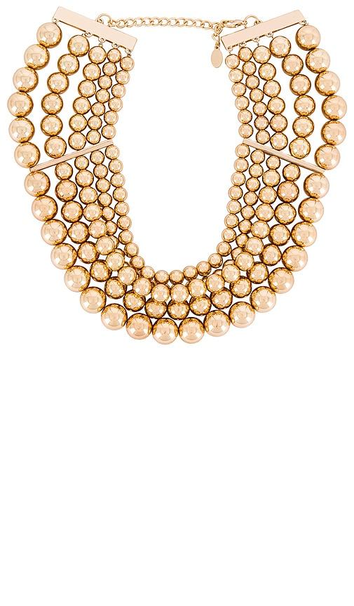 8 other reasons amber necklace in metallic gold.