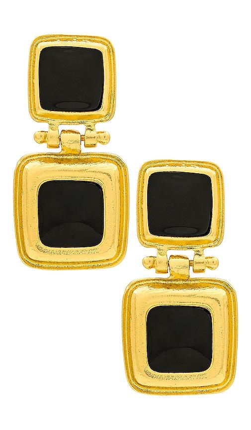 8 other reasons art deco earrings in black.
