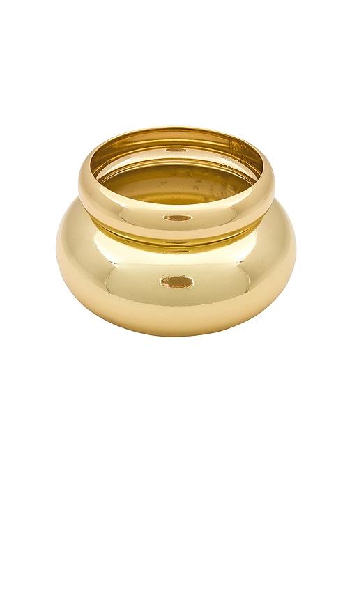 8 other reasons bangle bracelet set in metallic gold.