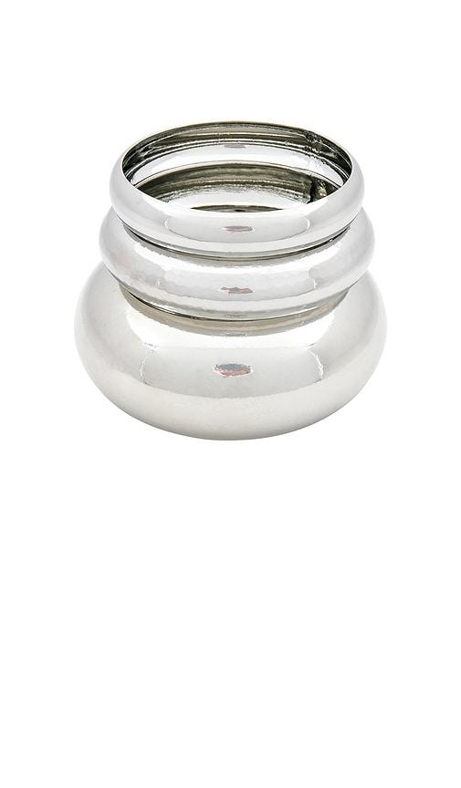8 other reasons bangle bracelet set in metallic silver.