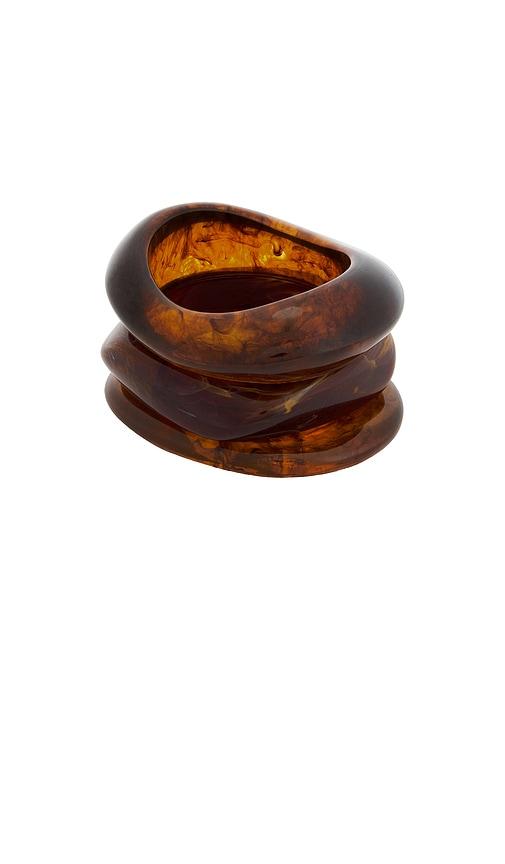 8 other reasons bangle set in brown.
