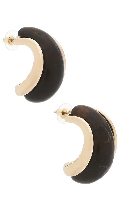 8 other reasons bauble resin hoop in brown.