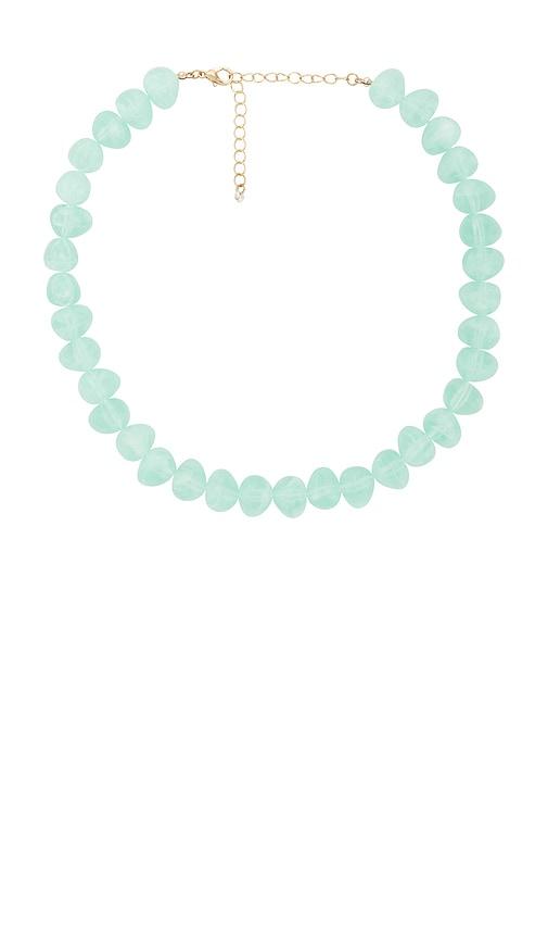 8 other reasons beaded acrylic necklace in mint.