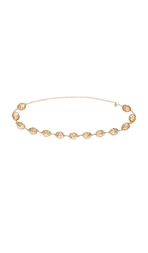 8 other reasons belt in metallic gold.